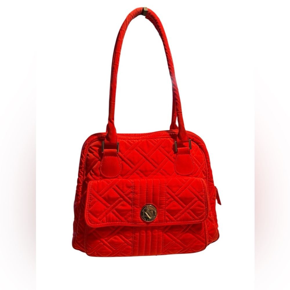 Vera Bradley Red Quilted Shoulder Handbag